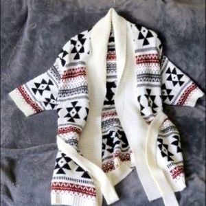 H&M Divided Tribal Patterned Sweater Cardigan